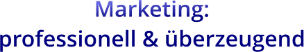 Marketing:  professionell & überzeugend